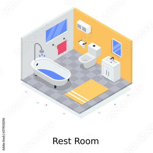 
Restroom vector illustration design, editable vector 

