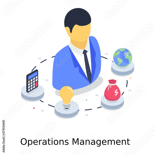 
Operation management vector style, business person
