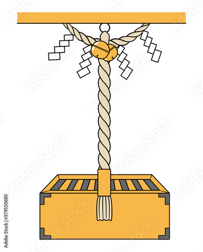 illustration of praying at shrine