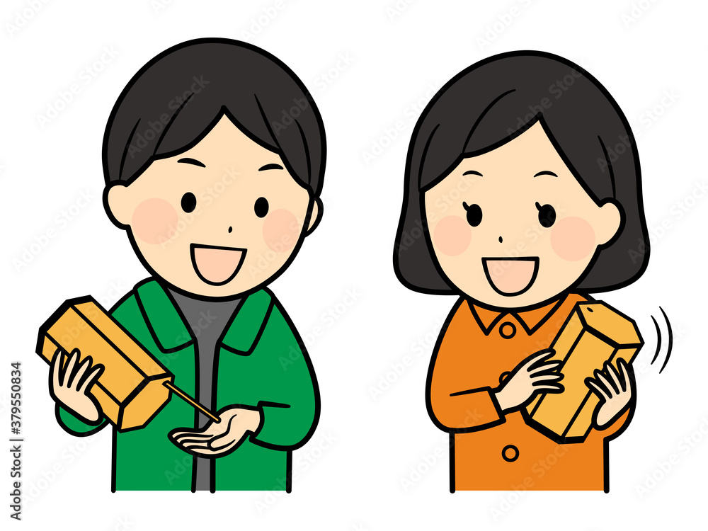 illustration of drawing omikuji, a fortunealip illustration of drawing omikuji, a fortunealip