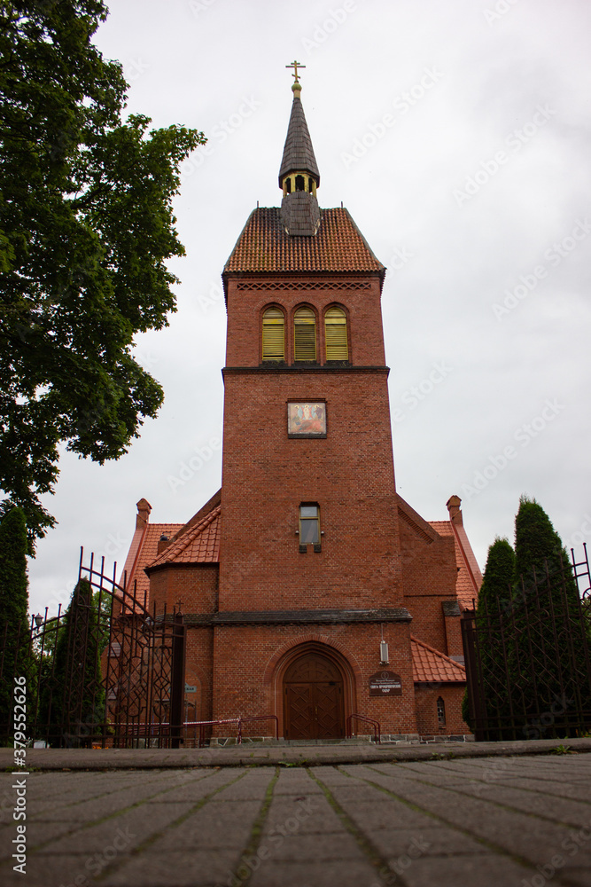 Russia, Kaliningrad region, Zelenogradsk - 03/09/2020: The building of the post office of Krantz is an architectural monument of the early XX century.