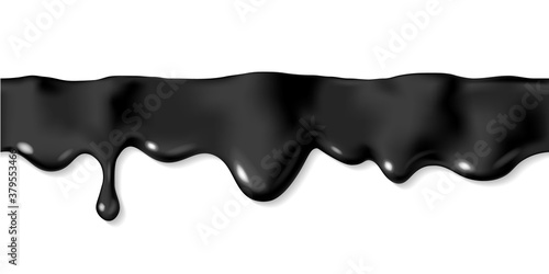 Seamless dripping black liquid