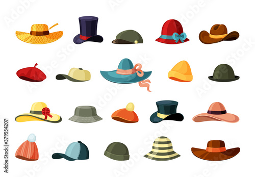 Fotografia Hats and color caps set