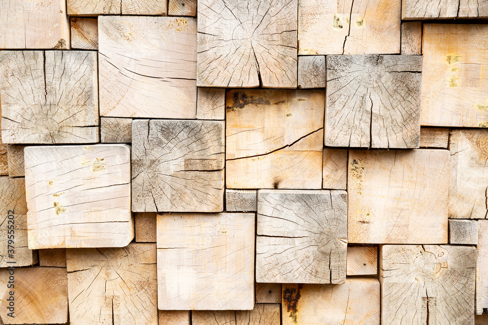 Background texture of wooden natural blocks Background texture of wooden natural blocks
