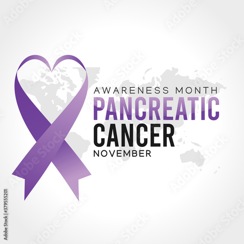 Vector graphic of pancreatic cancer awareness month good for pancreatic cancer awareness month celebration. flat design. flyer design.flat illustration.