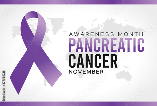 Vector graphic of pancreatic cancer awareness month good for pancreatic cancer awareness month celebration. flat design. flyer design.flat illustration.