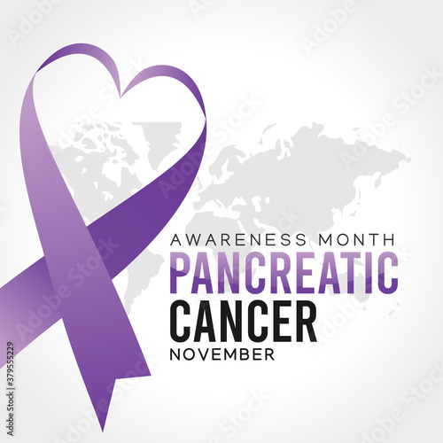 Vector graphic of pancreatic cancer awareness month good for pancreatic cancer awareness month celebration. flat design. flyer design.flat illustration.