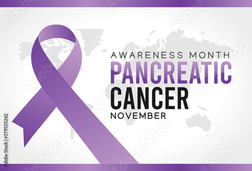 Vector graphic of pancreatic cancer awareness month good for pancreatic cancer awareness month celebration. flat design. flyer design.flat illustration.