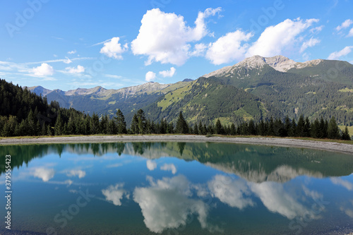Water Reservoir at European Alps. Tyrol. Austria