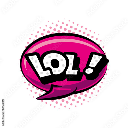 pop art lol bubble detailed style icon vector design
