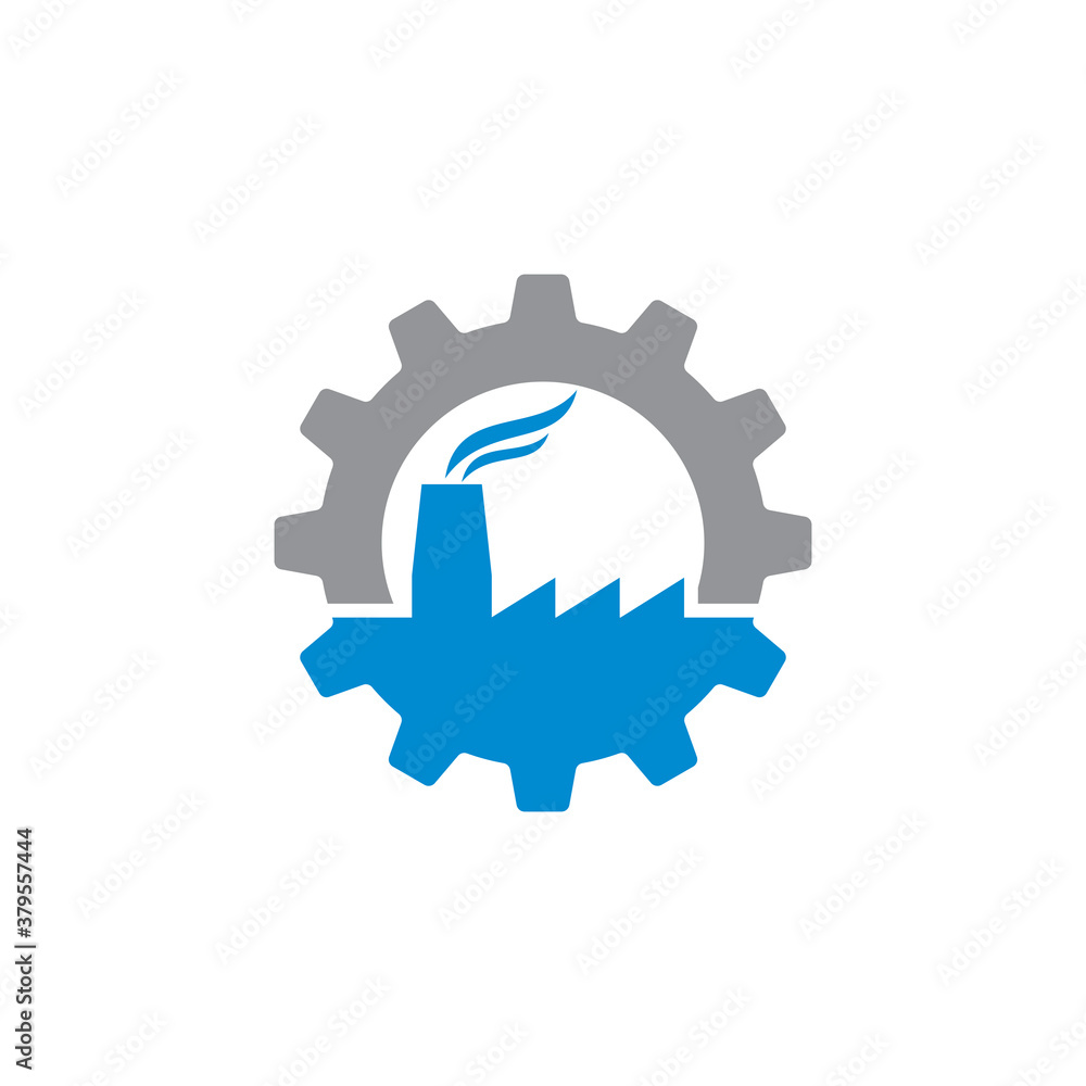 Abstract Factory Vector , Industry Logo Abstract Factory Vector , Industry Logo
