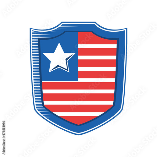 Free Download usa flag in shield detailed style icon vector design - GFXLoad