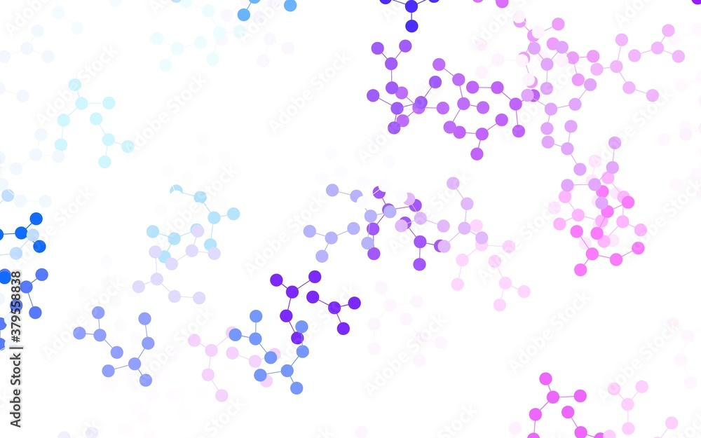 Light Pink, Blue vector backdrop with artificial intelligence data.