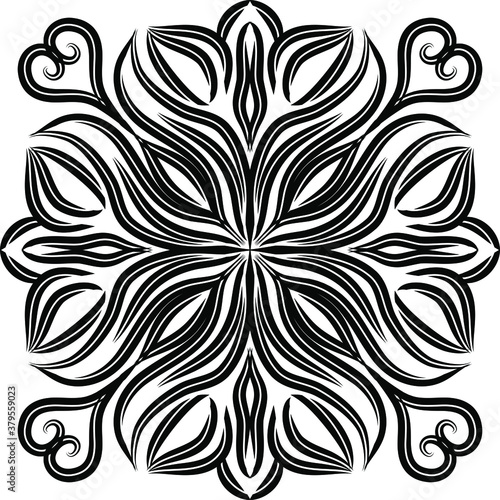 creative mandala design.vector mandala design in black color.