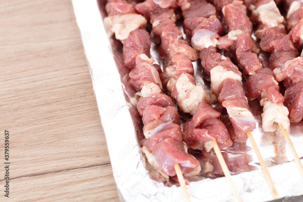 Lamb kebabs fresh to be grilled Lamb kebabs fresh to be grilled