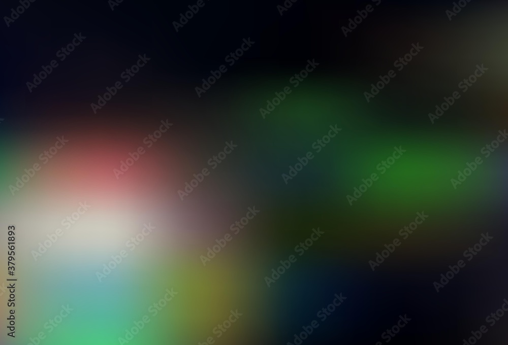 Fototapeta premium Dark Green vector colorful blur backdrop.