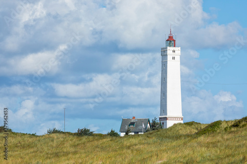 Lighthouse of Blåvand at the Danish North Sea Coast