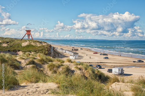Fotografie, Obraz The beach of Blokhus on the Danish North Sea Coast