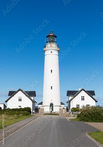 Historic lighthouse at Hirtshals, North Jutland, Denmark