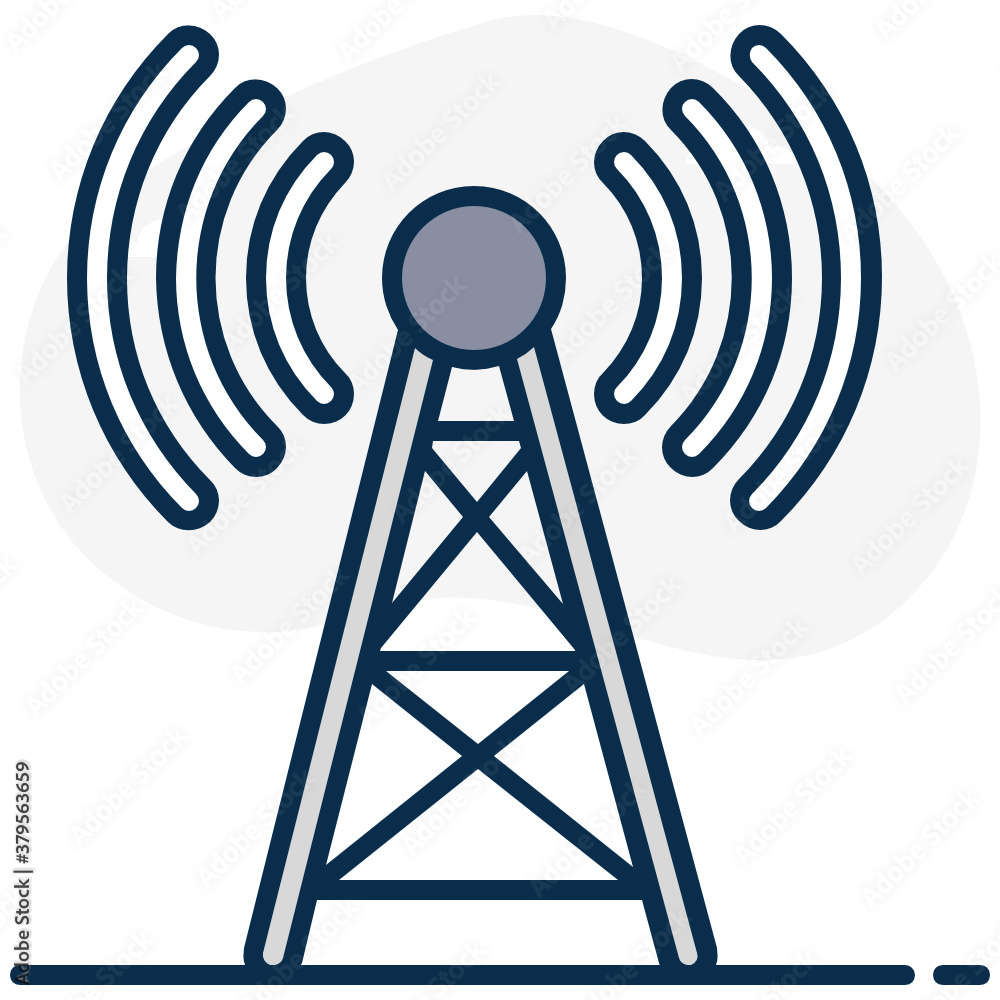Electric radio tower vector, flat icon
Electric radio tower vector, flat icon
