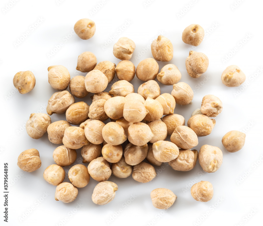 Large chickpea or garbanzo beans isolated on white background. Large chickpea or garbanzo beans isolated on white background.