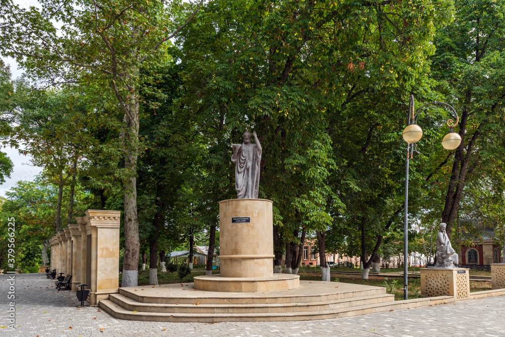 Old city park named after Nizami Ganjavi in Guba city, Azerbaijan Old city park named after Nizami Ganjavi in Guba city, Azerbaijan