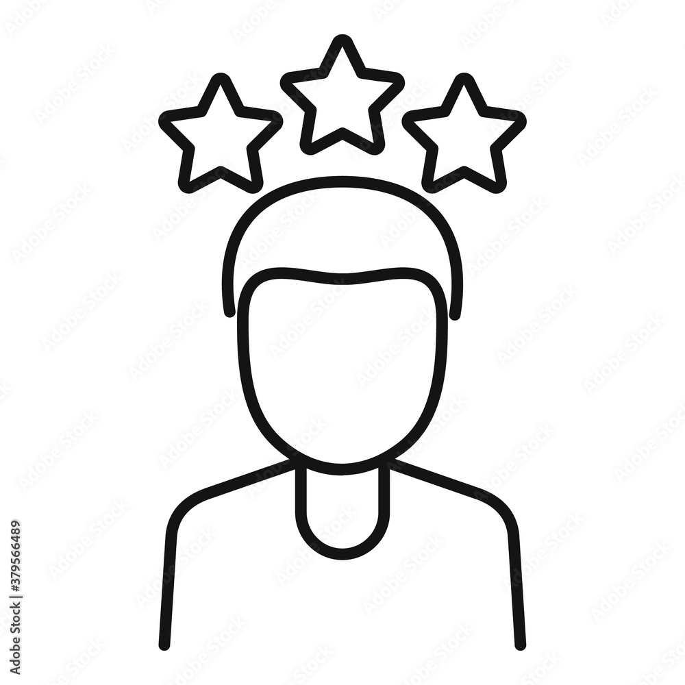 Influence reputation icon. Outline influence reputation vector icon for web design isolated on white background Influence reputation icon. Outline influence reputation vector icon for web design isolated on white background