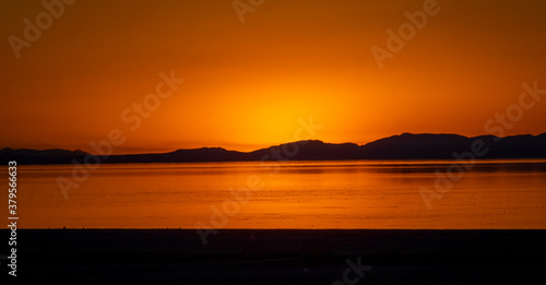 sunset over salt lake