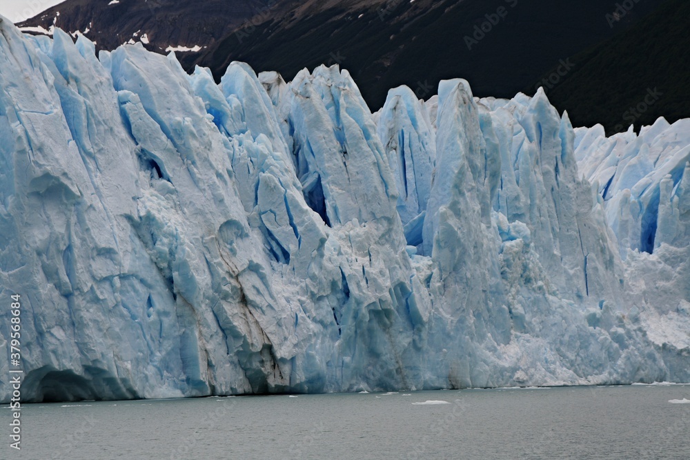 Lago Argentino is the largest glacier lake in Argentina. Floating ice