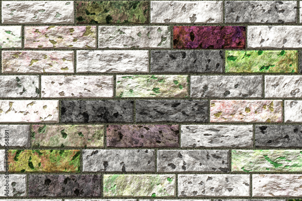 Block Pattern Whitestone Panorama of Block pattern of white stone cladding wall tile texture and ...