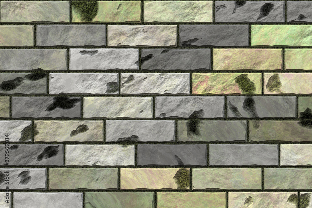 Panorama of Block pattern of white stone cladding wall tile texture and seamless background Panorama of Block pattern of white stone cladding wall tile texture and seamless background