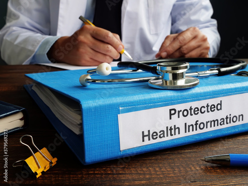 Платно Folder with protected health information PHI as part of HIPAA rules