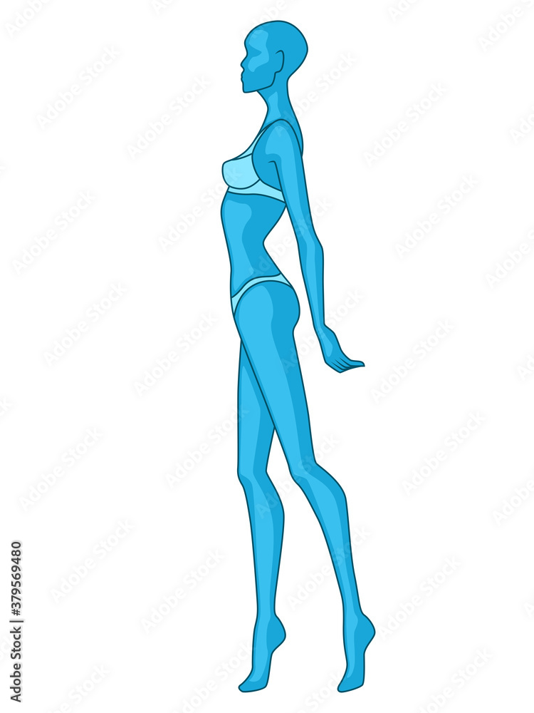 Abstract silhouette of graceful woman Abstract silhouette of graceful woman