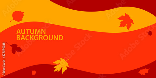 Abstract autumn background for social media, invitation, advertising. Modern banners with autumn leaves. © Halyna Dobrianska