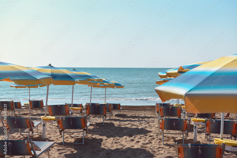 lettini ombrellone spiagge italiane Italia Jesolo 