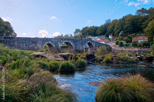 Ponte Maceira in the Way of St. James. This small village is in the the path from Santiago de Compostela to Finisterre and Muxia. photo