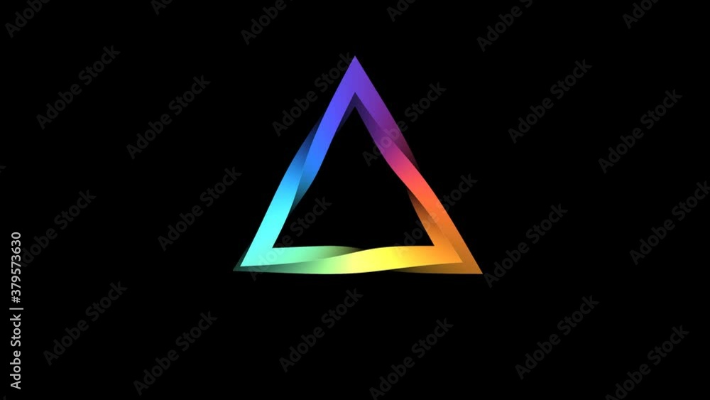 Triangle Sharp With Rolling Rainbow Colors Triangle Sharp With Rolling Rainbow Colors