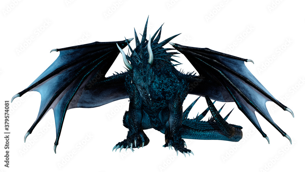 3D Rendering Fairy Tale Dragon on White 3D Rendering Fairy Tale Dragon on White