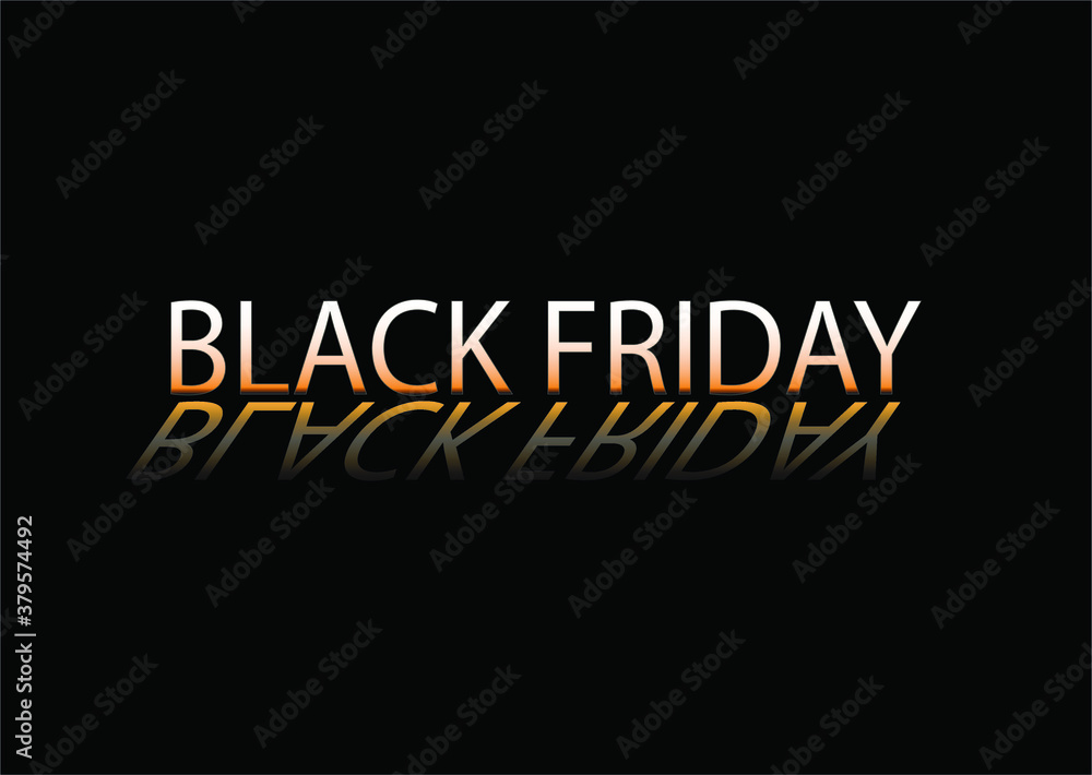 Black Friday with gold metallic letters Black Friday with gold metallic letters