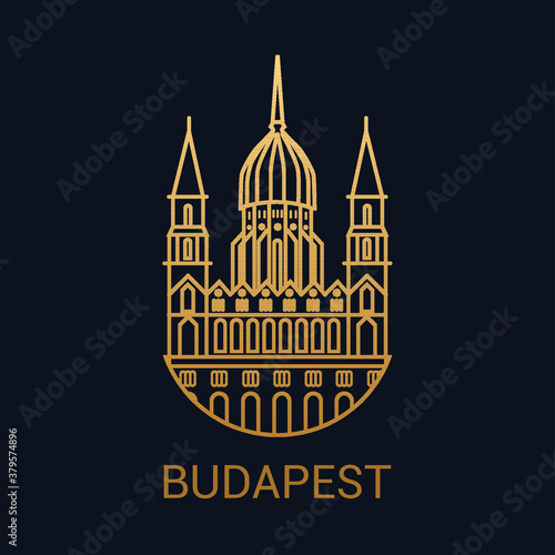 Photography Budapest Icon. Hungary. Vector graphics.