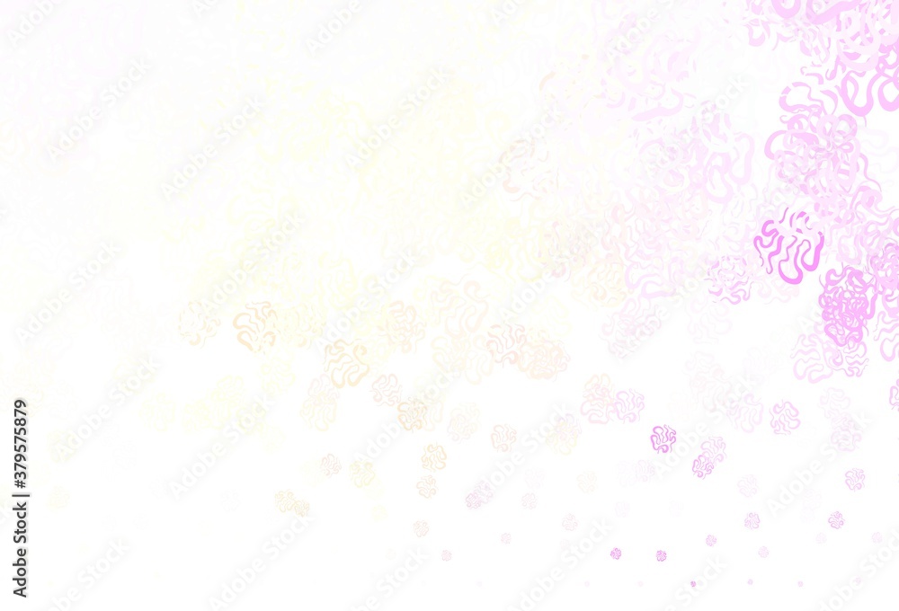 Light Pink, Yellow vector pattern with random forms. Light Pink, Yellow vector pattern with random forms.