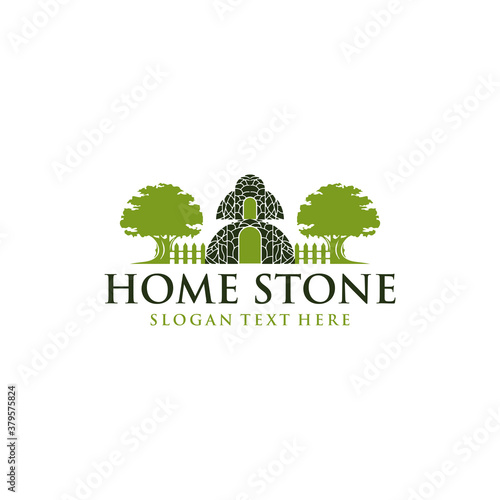 Home Village Naturally Realty Icon Ecology Logo, Premium Vector. Modern home land agriculture logo, farm house logo design template. House logo design, Agriculture logo