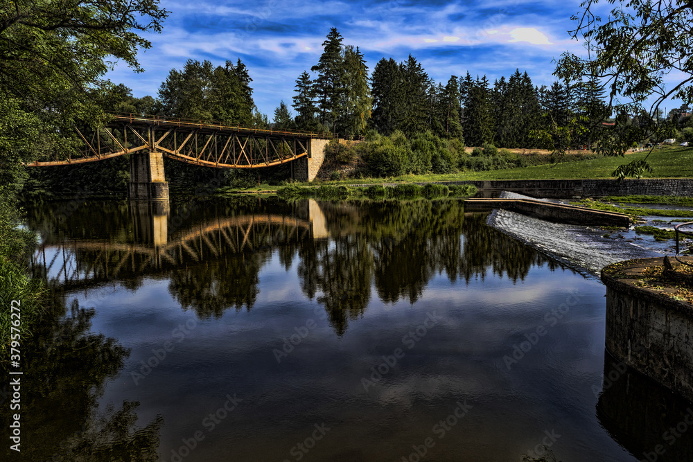Historic bridge over the river Sazava, Czech Republic