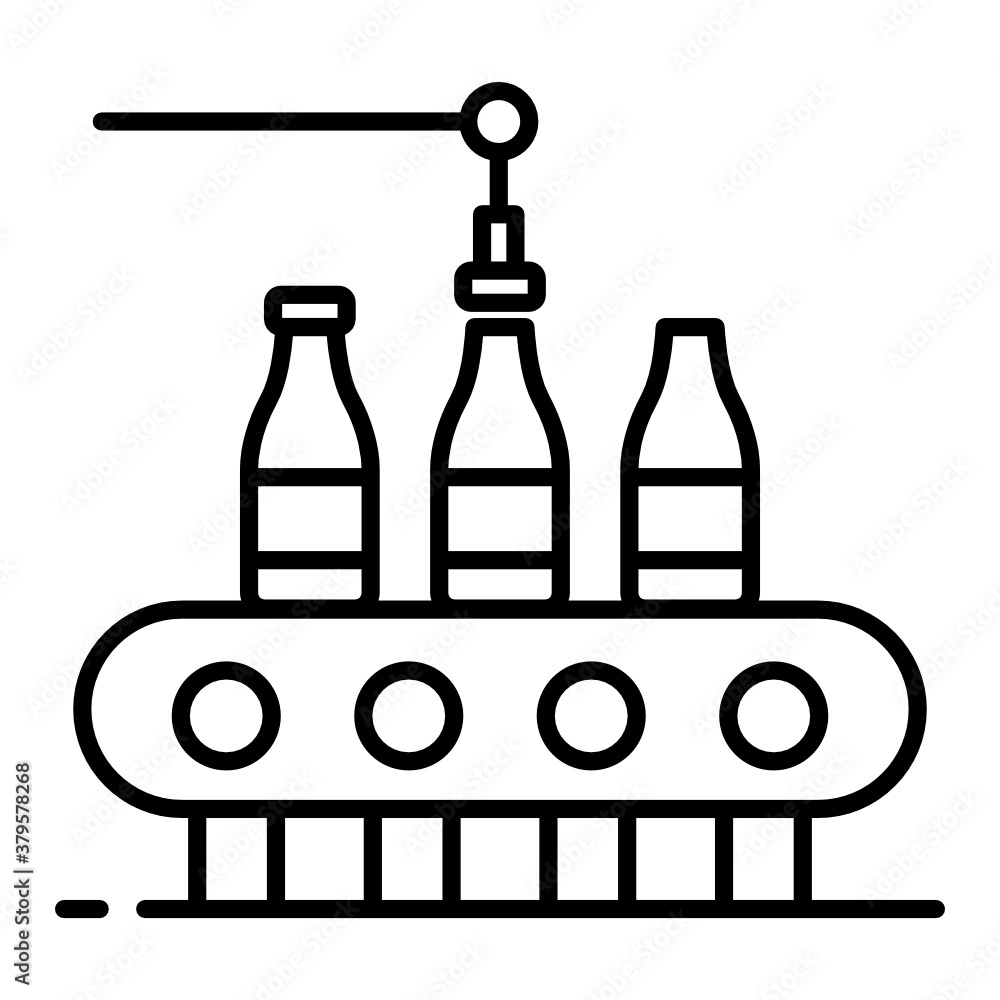 Dairy production process, material handling flat icon
Dairy production process, material handling flat icon