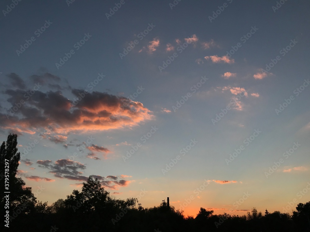 Fototapeta premium red sunset sky