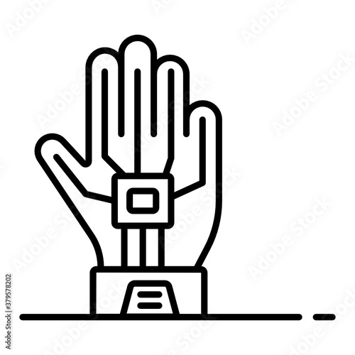 
A trendy vector style of exoskeleton, editable flat icon 
