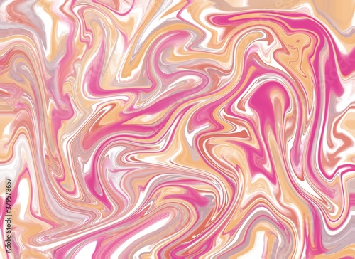 Pink and peachy abstract digital marble background