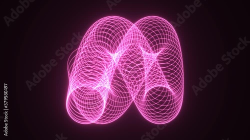 Spiral Slinky Pink Tunnel Loop Rings