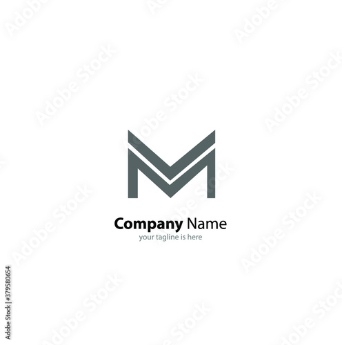 Free Download The simple modern logo of letter M with white background - GFXLoad