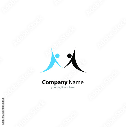 The simple modern logo of letter M with white background